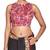 Rani pink multicolor raw silk readymade blouse