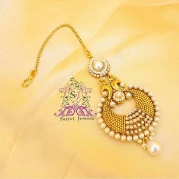 Antique Pearl Maang Tikka 1