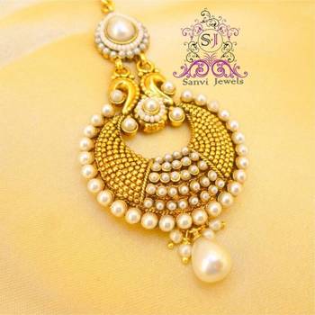 Antique Pearl Maang Tikka 2