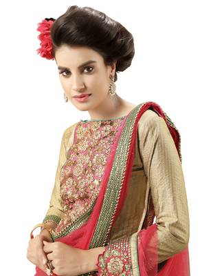 Green Embroidered Silk Unstitched Lehenga 3