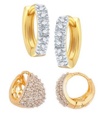 White cubic zirconia earrings 1
