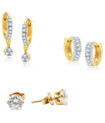 White cubic zirconia earrings 1