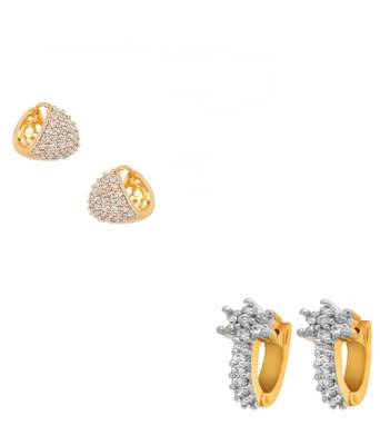 White cubic zirconia earrings 1