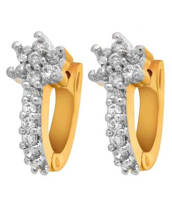 White cubic zirconia earrings 2