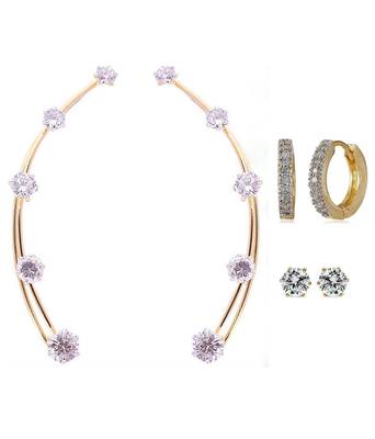 White cubic zirconia earrings 1