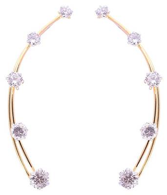 White cubic zirconia earrings 2
