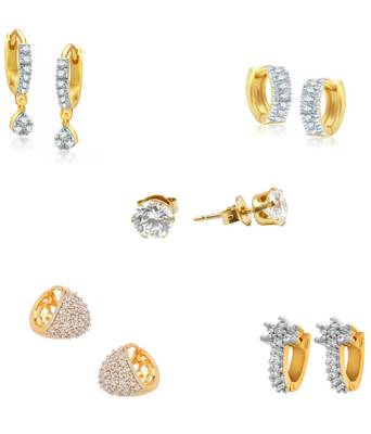 White cubic zirconia earrings 1