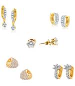 White cubic zirconia earrings