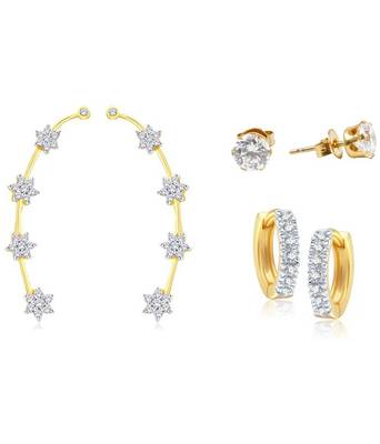 White cubic zirconia earrings 1