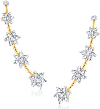White cubic zirconia earrings 2