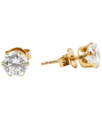 White cubic zirconia earrings 4