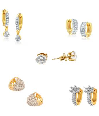 White cubic zirconia earrings 1