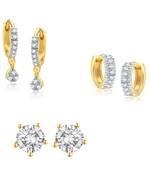 White cubic zirconia earrings