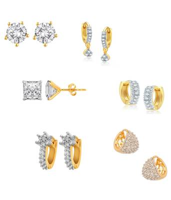 White cubic zirconia earrings 1