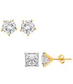 White cubic zirconia earrings