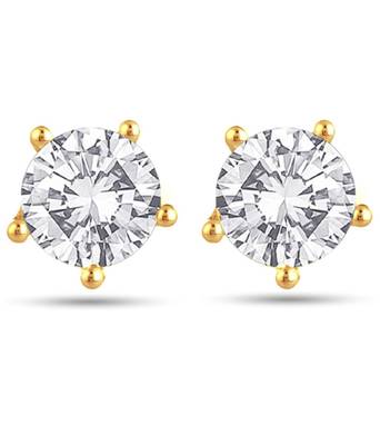 White cubic zirconia earrings 2
