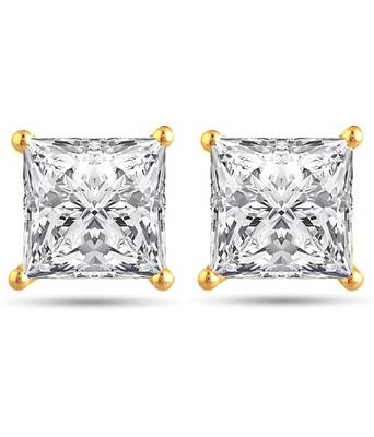White cubic zirconia earrings 3
