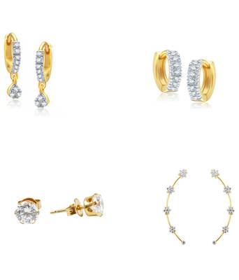White cubic zirconia earrings 1