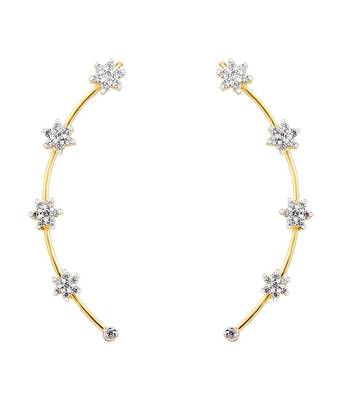White cubic zirconia earrings 2