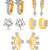 White cubic zirconia earrings