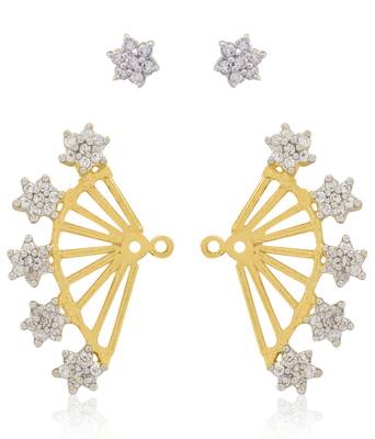 White cubic zirconia earrings 4