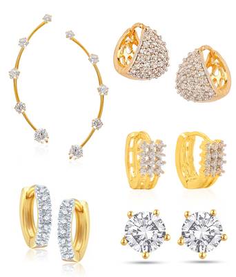 White cubic zirconia earrings 1
