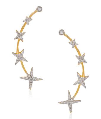 White cubic zirconia earrings 3