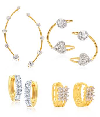 White cubic zirconia earrings 1