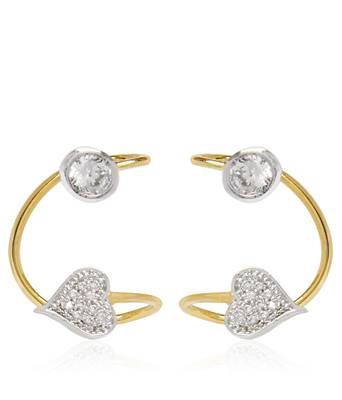 White cubic zirconia earrings 3