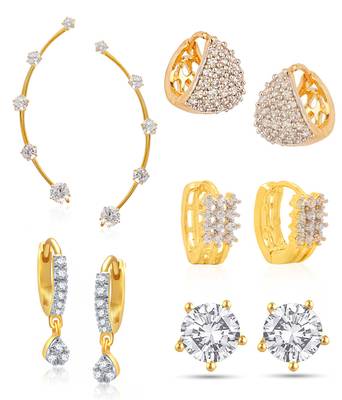 White cubic zirconia earrings 1