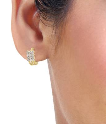 White cubic zirconia earrings 3