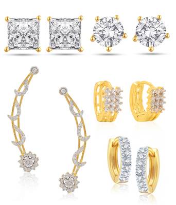 White cubic zirconia earrings 1