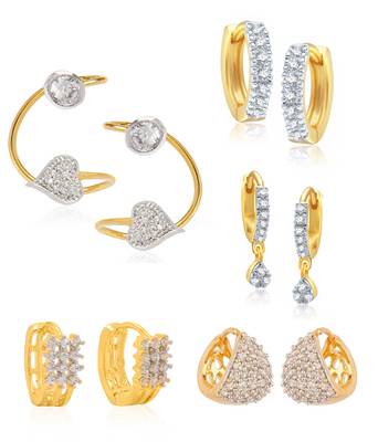 White cubic zirconia earrings 1
