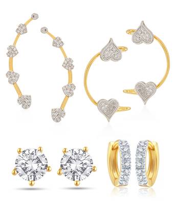 White cubic zirconia earrings 1
