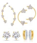 White cubic zirconia earrings