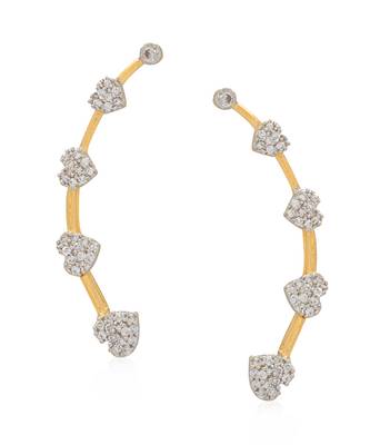White cubic zirconia earrings 2