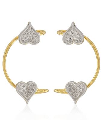 White cubic zirconia earrings 3