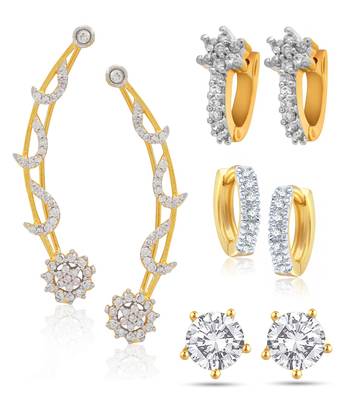White cubic zirconia earrings 1
