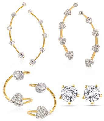 White cubic zirconia earrings 1