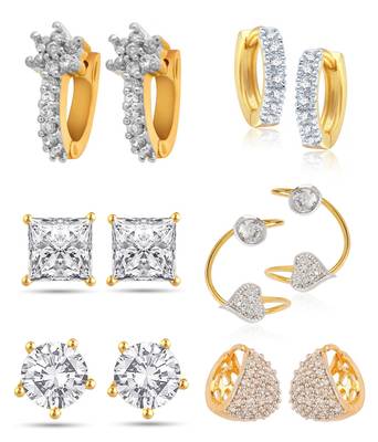 White cubic zirconia earrings 1