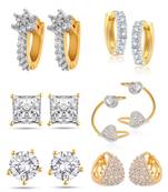 White cubic zirconia earrings