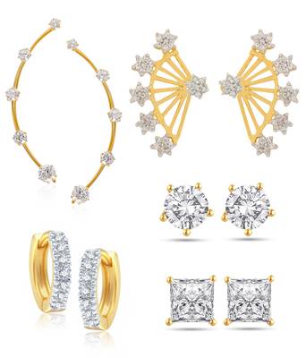 White cubic zirconia earrings 1