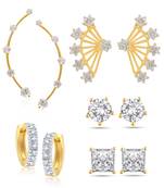 White cubic zirconia earrings