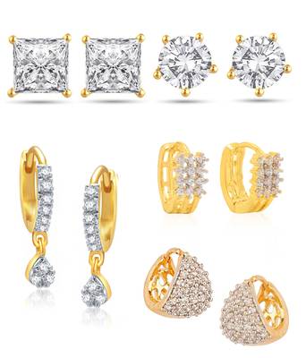 White cubic zirconia earrings 1