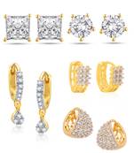 White cubic zirconia earrings