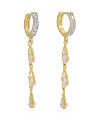 White cubic zirconia earrings 4
