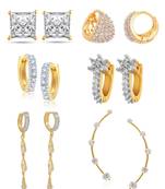 White cubic zirconia earrings