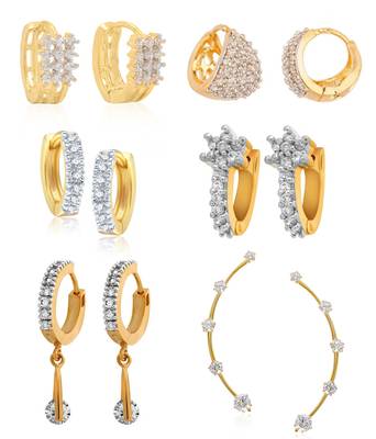 White cubic zirconia earrings 1