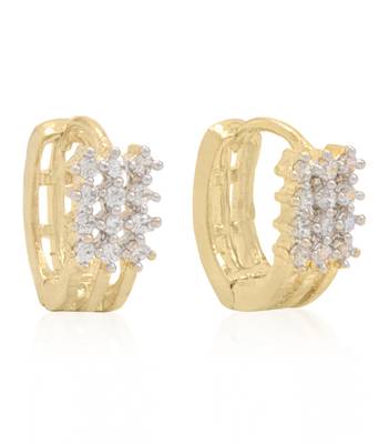 White cubic zirconia earrings 4