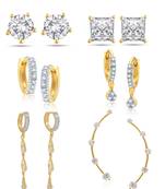 White cubic zirconia earrings